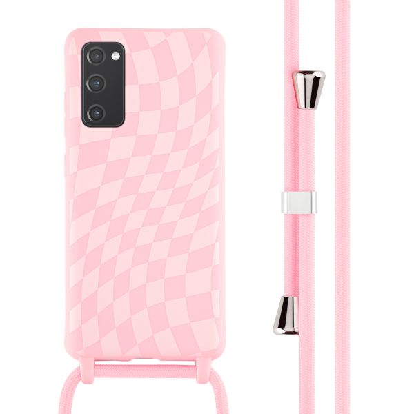 imoshion Silikonhülle design mit Band für das Samsung Galaxy S20 FE - Retro Pink