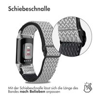 imoshion Elastisches Nylonarmband für das  Fitbit Charge 5 - Weiß