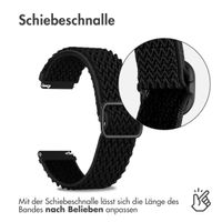 imoshion Elastisches Nylonarmband -   Universelle 20 mm Anschluss - Schwarz