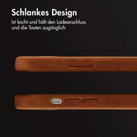 Accezz Vintage Leather Magsafe Backcover Apple iPhone 13 - Tabacco Cognac