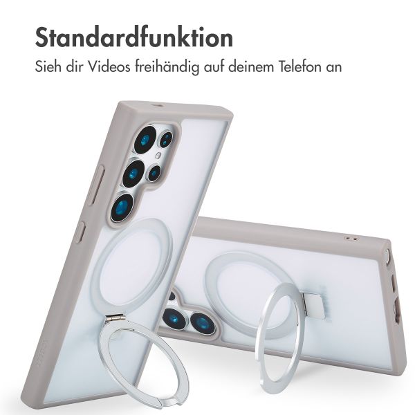 Accezz Ring Stand Backcover mit MagSafe Samsung Galaxy S24 Ultra - Grau
