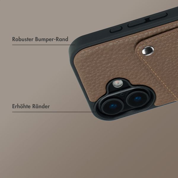 Selencia Riva Back Cover mit Kartenfach Apple iPhone 17 - Mocha Brown