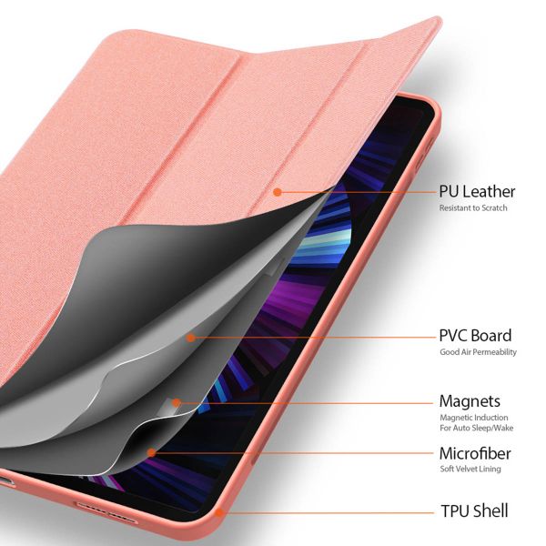 Dux Ducis Domo Klapphülle Apple iPad Pro 11 (2020) / iPad Pro 11 (2022) / Pro 11 (2021) - Rosa