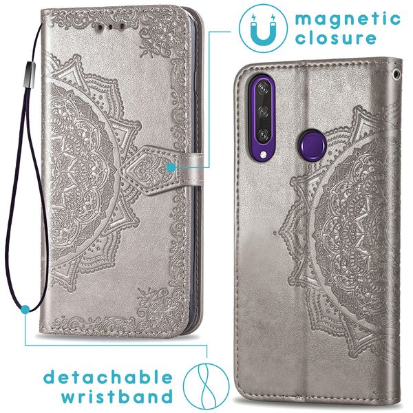 imoshion Mandala Klapphülle Huawei Y6p - Grau