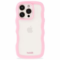 Holdit Wavy Case Apple iPhone 16 Pro - Transparent / Pink