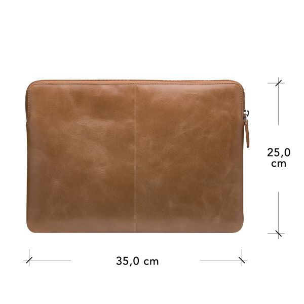 dbramante1928 Skagen Pro - Laptop Hülle 14 Zoll - Laptop Sleeve - Echtes Leder - MacBook Pro 14 Zoll - Tan