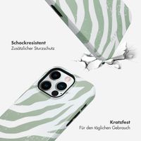 Selencia Vivid Back Cover Apple iPhone 14 Pro - Colorful Zebra Sage Green