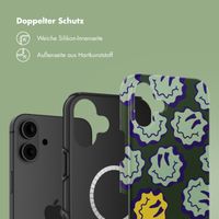 Selencia Vivid Rückabdeckung mit MagSafe Apple iPhone 16 - Wavy Smiley Green