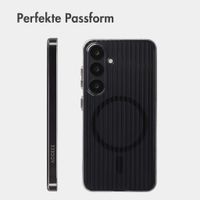 Accezz Lite Backcover mit MagSafe | Fluted | Samsung Galaxy S25 - Schwarz