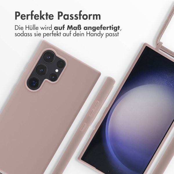 imoshion SilikonHülle mit Band Samsung Galaxy S24 Ultra - Sand Pink