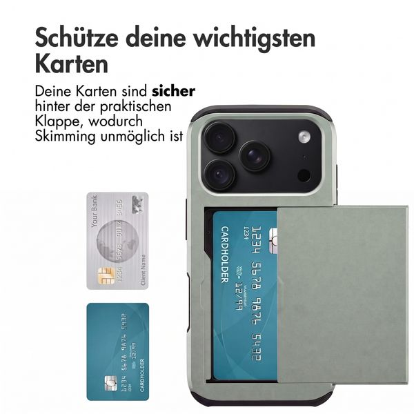 imoshion Backcover mit Kartenfach Apple iPhone 18 Pro / 17 Pro - Grün