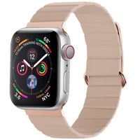 imoshion Magnetlederarmband für Apple Watch Series 1 t/m 9 / SE (38/40/41 mm) | Series 10 / 11 (42 mm) - Beige