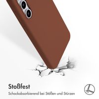 Accezz Liquid Silikoncase mit MagSafe Samsung Galaxy S24 FE - New Tea Brown