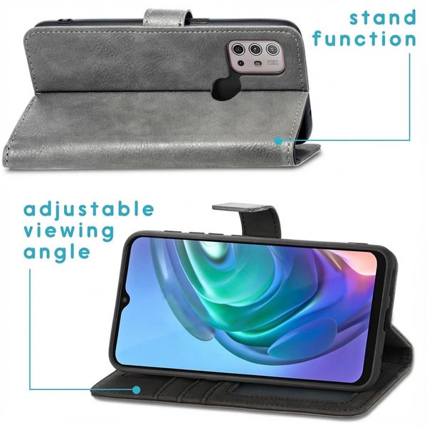 imoshion Luxuriöse Klapphülle Motorola Moto G30 / G20 / G10 (Power) - Grau