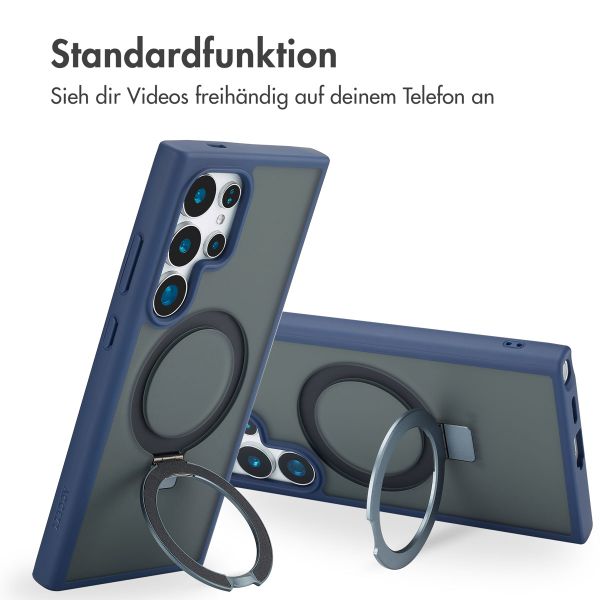 Accezz Ring Stand Backcover mit MagSafe Samsung Galaxy S24 Ultra - Blau