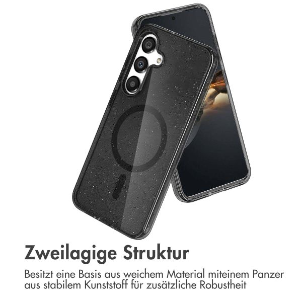 imoshion Sparkle Back Cover mit MagSafe für das Samsung Galaxy S25 - Glitzer Schwarz