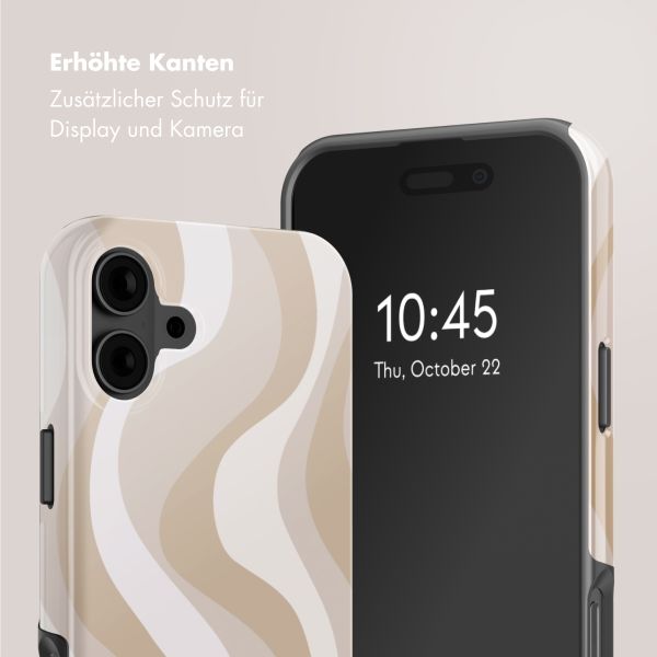 Selencia Vivid Tough Back Cover mit MagSafe für das iPhone 16 - Desert Waves Beige