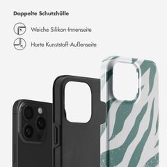 Selencia Vivid Back Cover Apple iPhone 15 Pro Max - Colorful Zebra Pine Blue