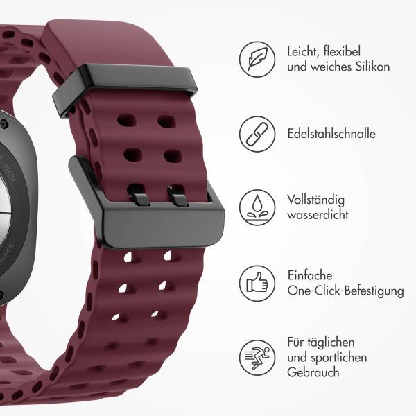 imoshion Ocean Silikonarmband für das  Samsung Galaxy Watch Ultra (2024/2025) - Wine Red