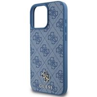 Guess 4G Metal Logo Back Cover MagSafe für das iPhone 16 Pro Max - Blau