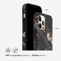 Selencia Aurora Fashion Back Case für das iPhone 12 (Pro) - ﻿Strapazierfähige Hülle - 100 % recycelt - Schwarzer Marmor