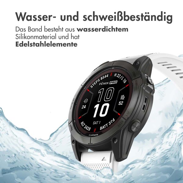 imoshion QuickFit® Silikonarmband -   Garmin 26 mm Anschluss - Weiß