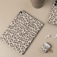 Selencia Sabi Klapphülle mit Leopardenmuster Samsung Galaxy Tab S11 - Soft Ivory
