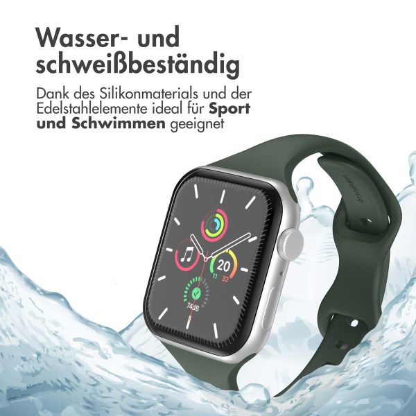 imoshion Slim Silikonarmband für die Apple Watch Series 1-9 / SE (38/40/41 mm) | Series 10 (42 mm) - Olivgrün