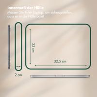 Selencia Cord Laptop Hülle 13-14 Zoll - Laptop Sleeve - Sage Green