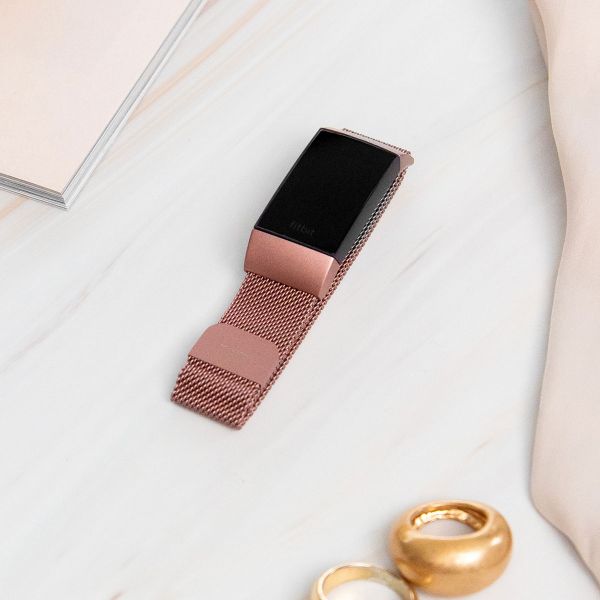 imoshion Magnetisches Milanaise Armband für das  Fitbit Alta (HR) - Größe S - Rosa