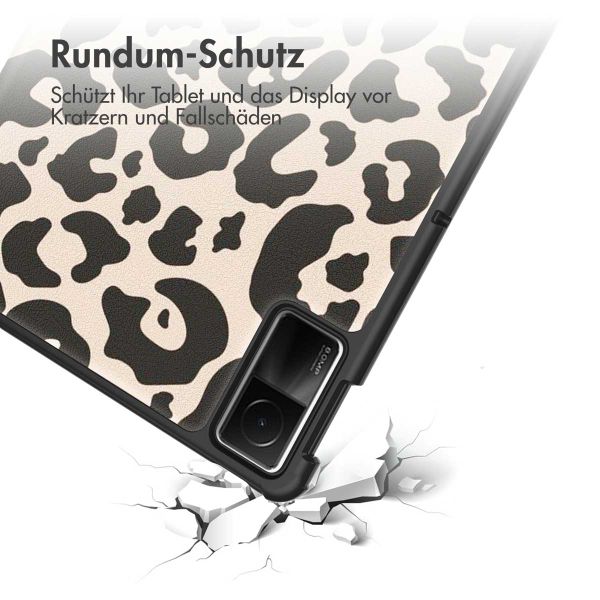 imoshion Design Trifold Klaphülle Xiaomi Redmi Pad SE - Leopard