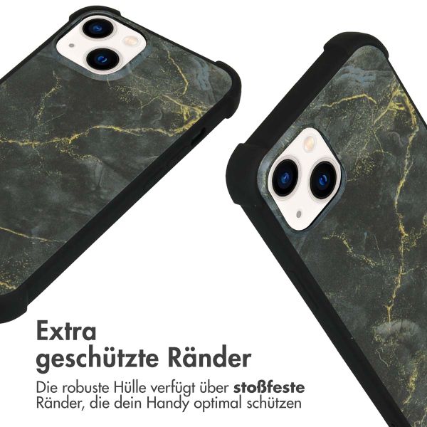 imoshion Design Hülle mit Band für das iPhone 14 - Black Marble