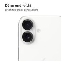 imoshion 2er-Pack Objektivschutz für Kamera für das Apple iPhone 16 / 16 Plus - Weiß