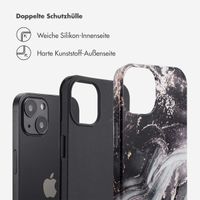 Selencia Vivid Tough Back Cover für das iPhone 13 - Chic Marble Black