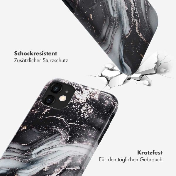 Selencia Vivid Tough Back Cover für das iPhone 11 - Chic Marble Black