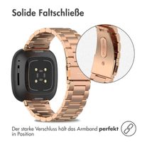 imoshion Edelstahlarmband für Fitbit Versa 4 / 3 / Sense (2) - Rosé gold