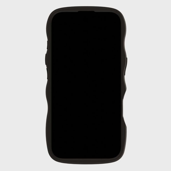 Holdit Wavy Case für das iPhone 16 Plus - Black / Transparent