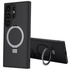 Accezz Ring Stand Backcover mit MagSafe Samsung Galaxy S24 Ultra - Schwarz