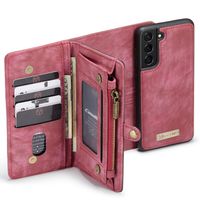 CaseMe Luxuriöse 2-in-1-Portemonnaie-Klapphülle Leder Samsung Galaxy S21