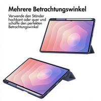 imoshion Trifold Hardcase Klapphülle Samsung Galaxy Tab S11 Ultra - Dunkelblau