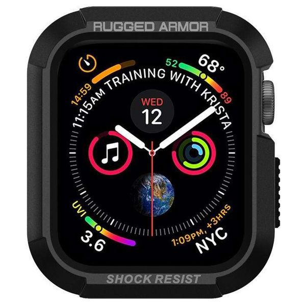 Spigen Rugged Armor™ Case für die Apple Watch Series 4-6 / SE - 40 mm - Schwarz