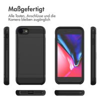 imoshion Backcover mit Kartenfach Apple iPhone SE (2022 / 2020) / 8 / 7 - Schwarz