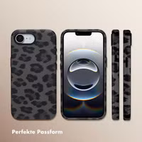 Selencia Sabi Backcover Leopardenmuster mit MagSafe Apple iPhone 16e - Midnight Black