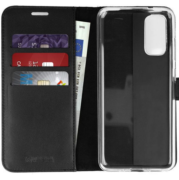 Valenta Klapphülle Leather Schwarz für das Samsung Galaxy S20