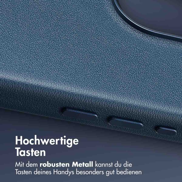 Accezz MagSafe Leather Backcover für das Apple iPhone 16 Pro Max - Nightfall Blue