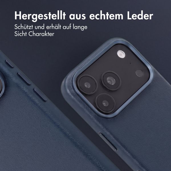 Accezz MagSafe Leather Backcover Apple iPhone 18 Pro Max / 17 Pro Max - Nightfall Blue