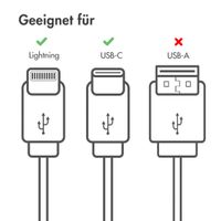 imoshion ﻿Lightning- auf USB-C-Kabel – nicht MFi-zertifiziert – Geflochtenes Gewebe – 2 m – Lila