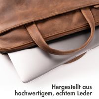 Accezz Leather Laptoptasche 16 Zoll - Cognac