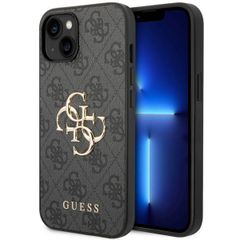 Guess 4G Metal Logo Back Cover Apple iPhone 15 - Grau