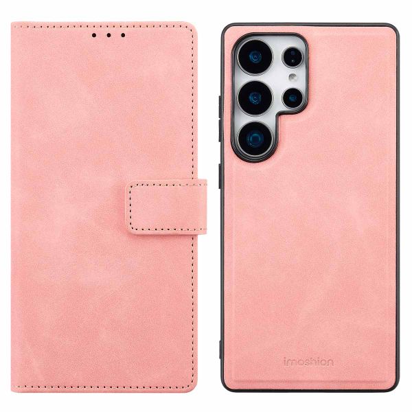 imoshion Entfernbare 2-1 Luxus Klapphülle für das Samsung Galaxy S25 Ultra - Rosa